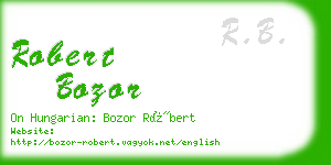 robert bozor business card